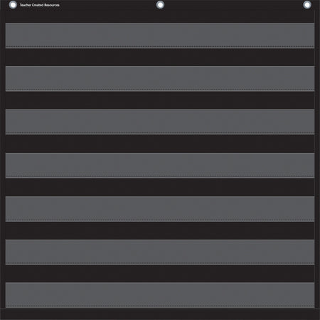 Teacher Created Resources Black 7 Pocket Chart - Theme/Subject: Learning - Skill Learning: Chart - 1 Each