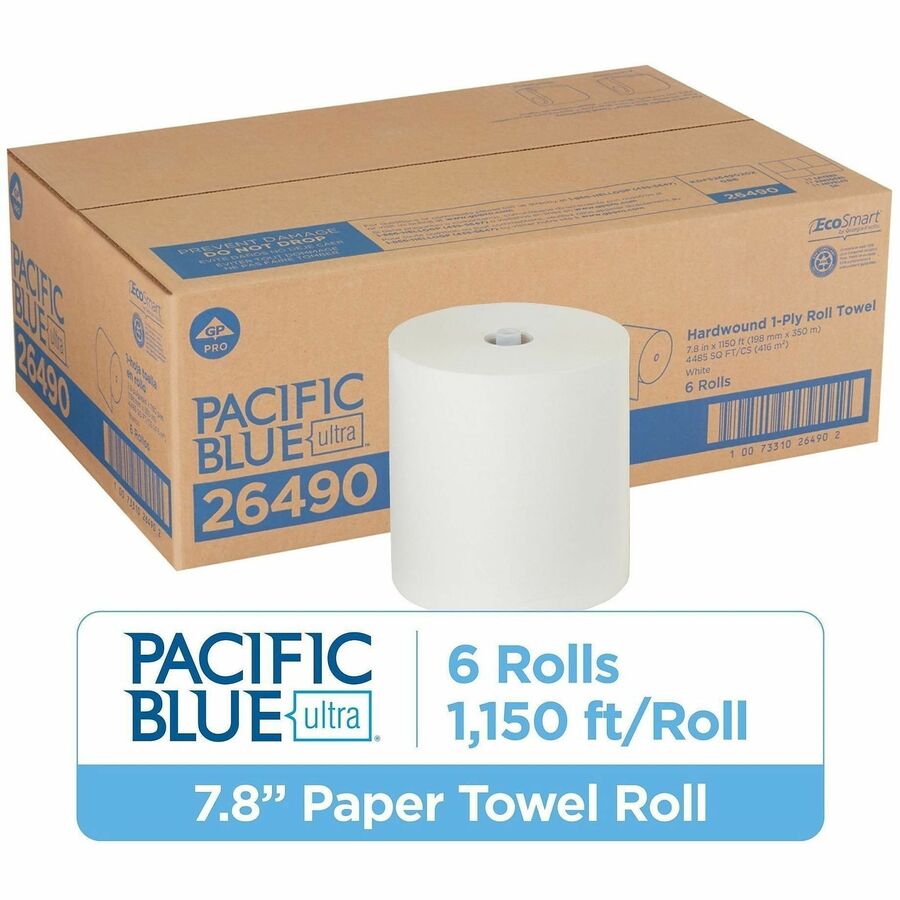 Pacific Blue Ultra High-Capacity Recycled Paper Towel Rolls - Alternate-Image1