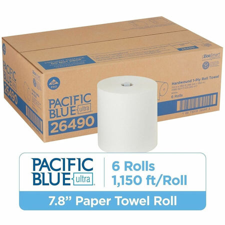 Pacific Blue Ultra High-Capacity Recycled Paper Towel Rolls - Alternate-Image1