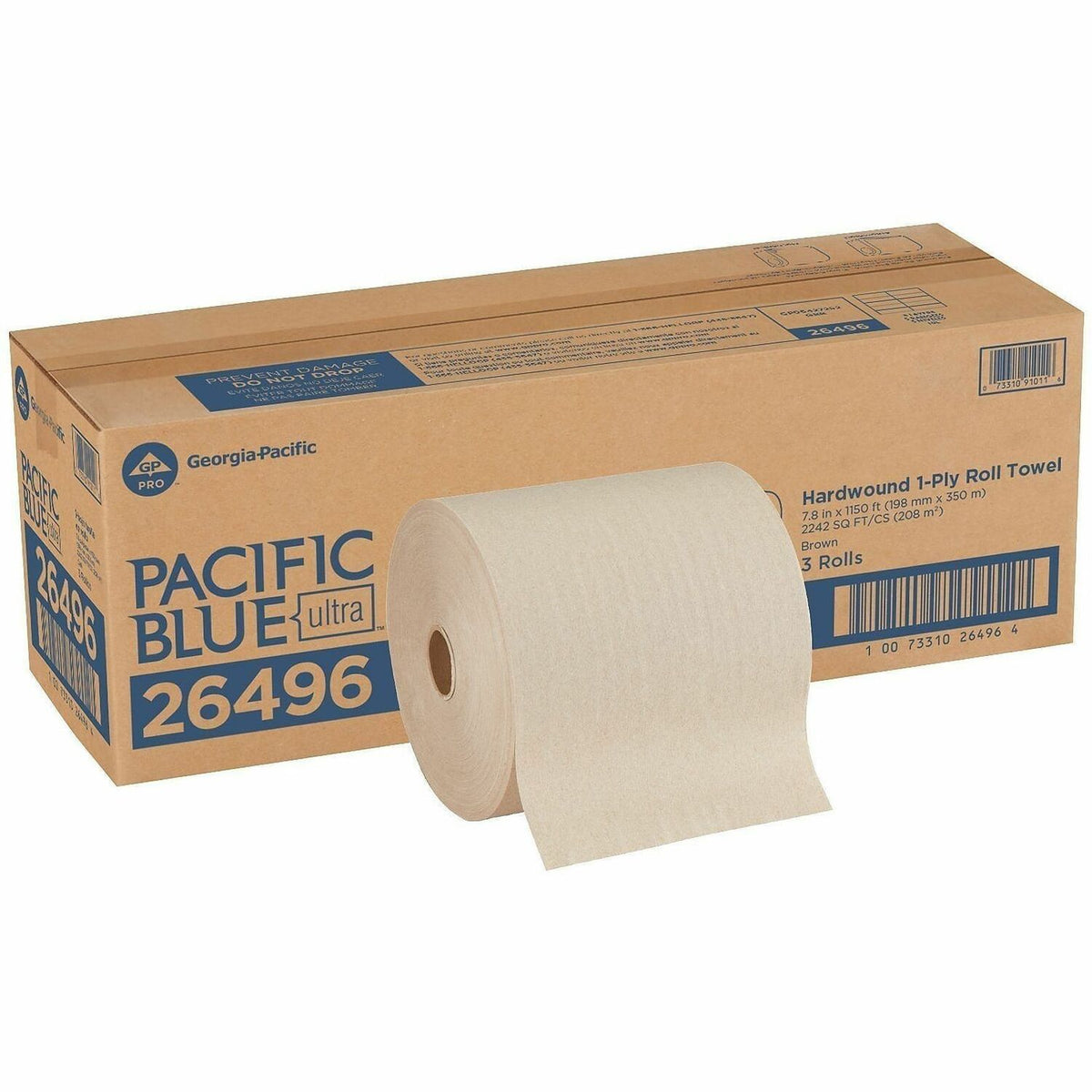 Pacific Blue Ultra High-Capacity Recycled Paper Towel Rolls - 1500