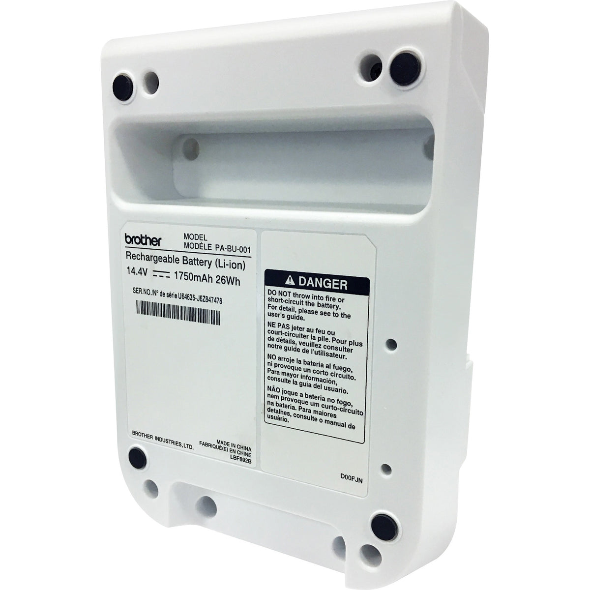Brother QL-810W/QL-820NWB Battery - 2000