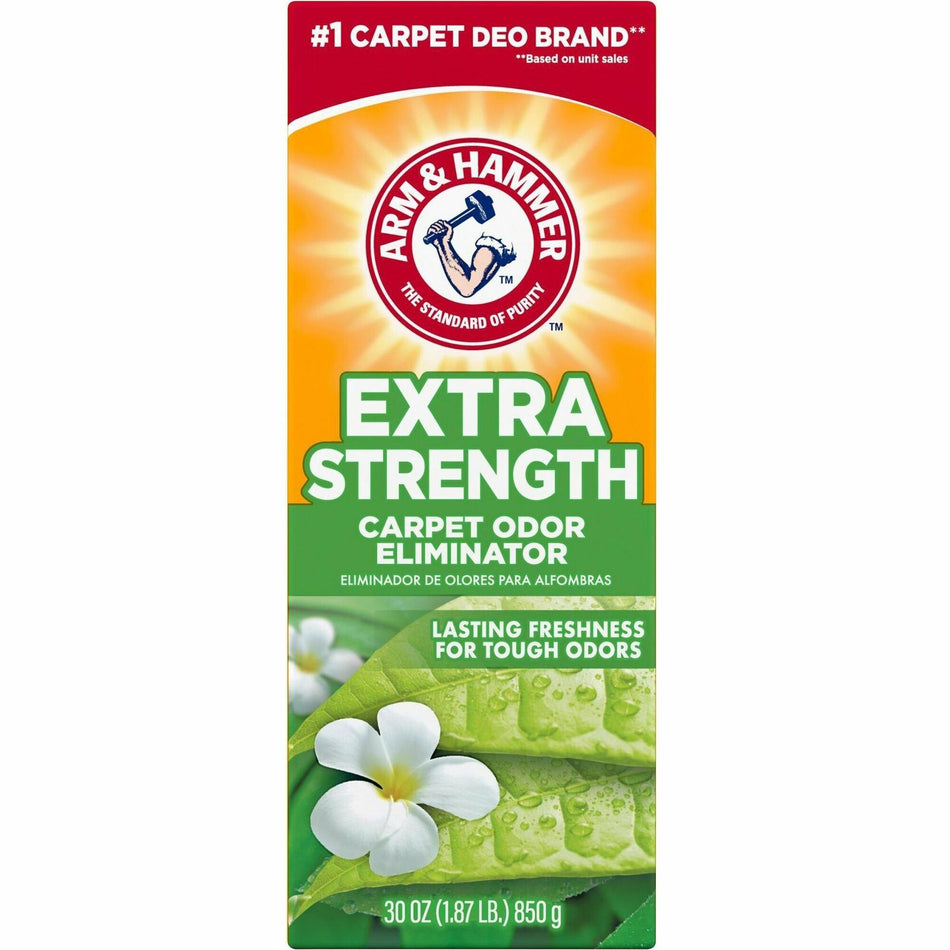 Arm & Hammer Extra-Strength Carpet Odor Eliminator - For Carpet - Recommended For: Odor Remover - Deodorize - White - 6 / Carton