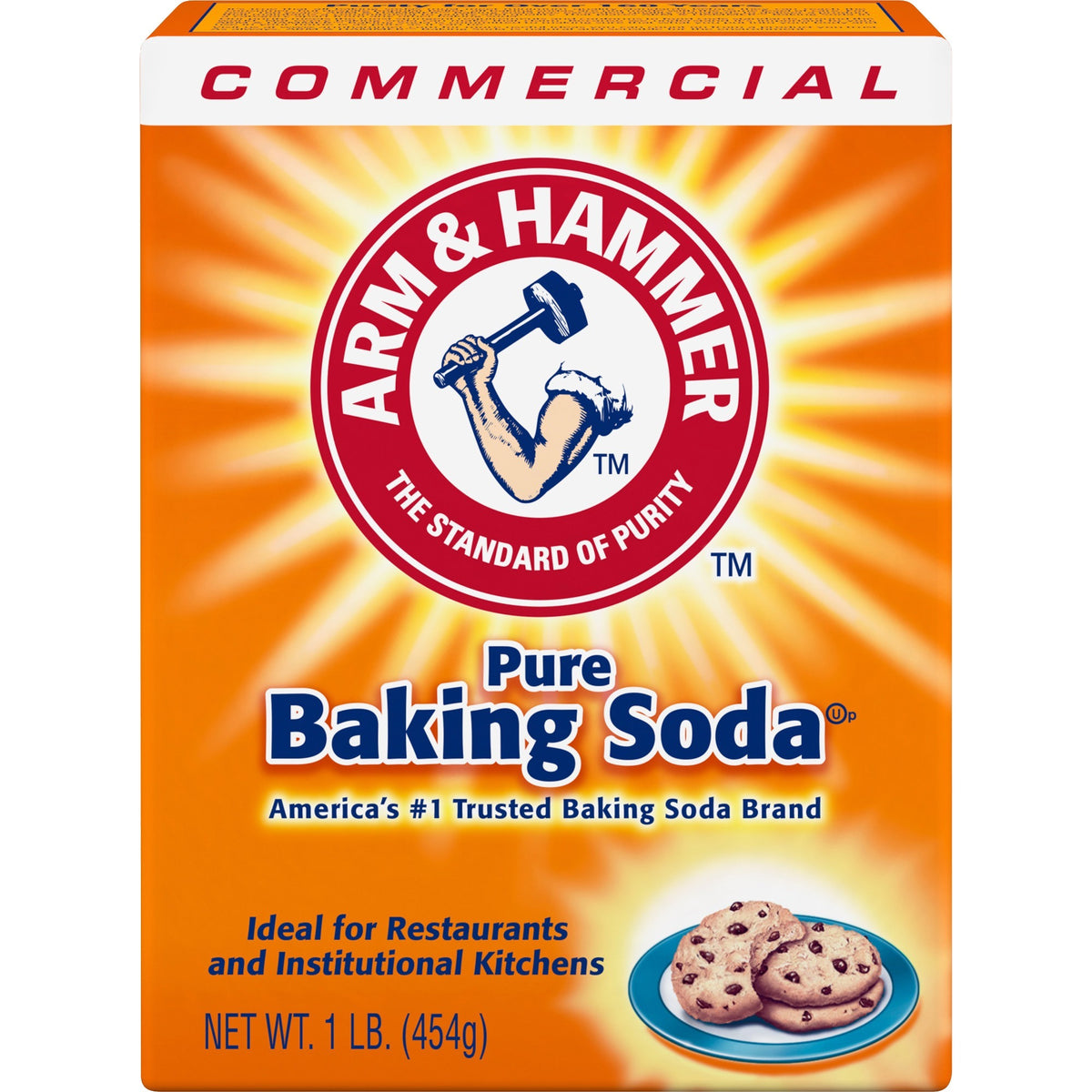 Arm & Hammer Pure Baking Soda - 16 oz (1 lb) - Environmentally Friendly, Deodorize - White - 1 Each