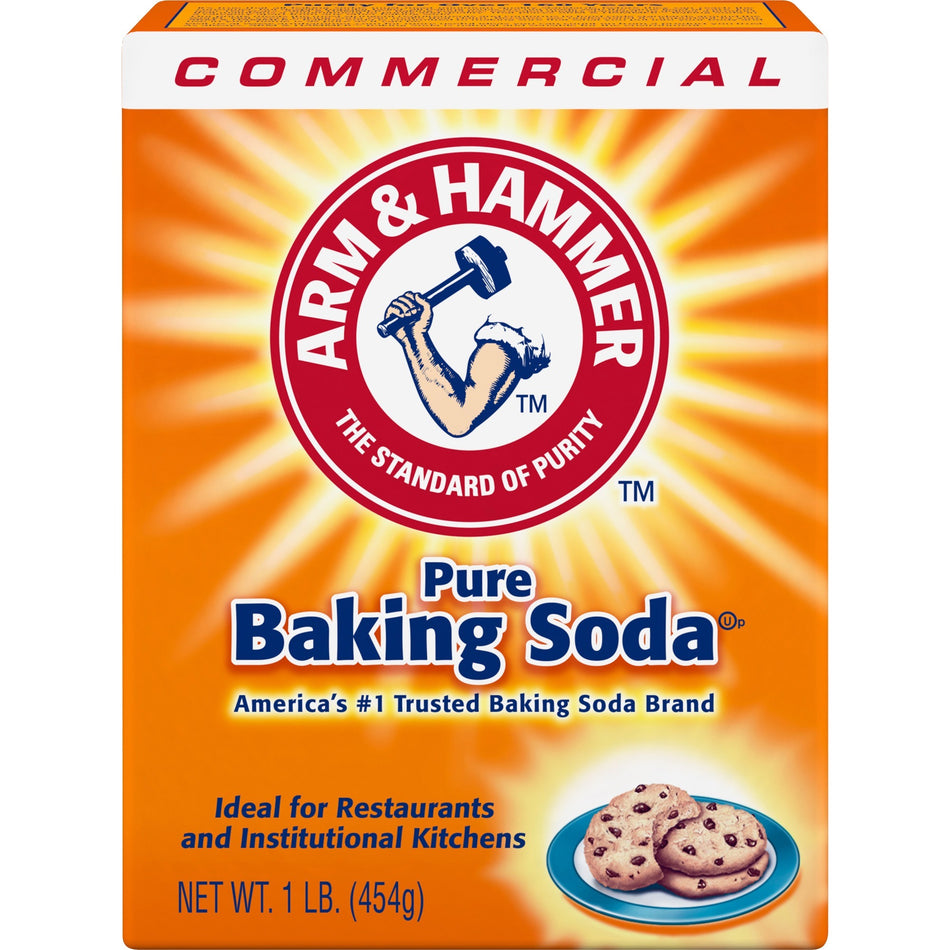 Arm & Hammer Pure Baking Soda - 16 oz (1 lb) - Environmentally Friendly, Deodorize - White - 1 Each