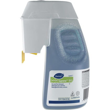 Diversey Suma Supreme Pot/Pan Detergent Refill - Concentrated Floral Scent - 84.5 fl oz - Dish/Dishwasher Detergents