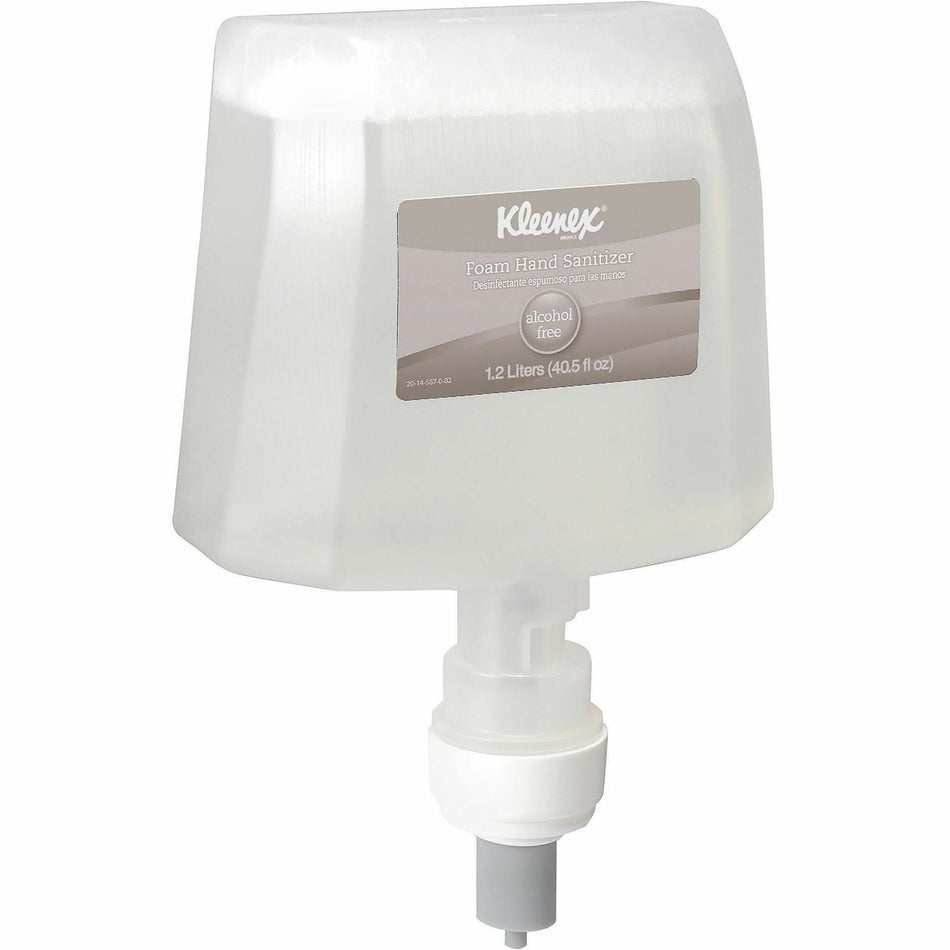 Kimberly-Clark Hand Sanitizer Foam - 1.27 quart - Touchless Dispenser - Kill Germs - Hand, Skin - Moisturizing - Clear - Dye-free, Fragrance-free - 2 / Carton