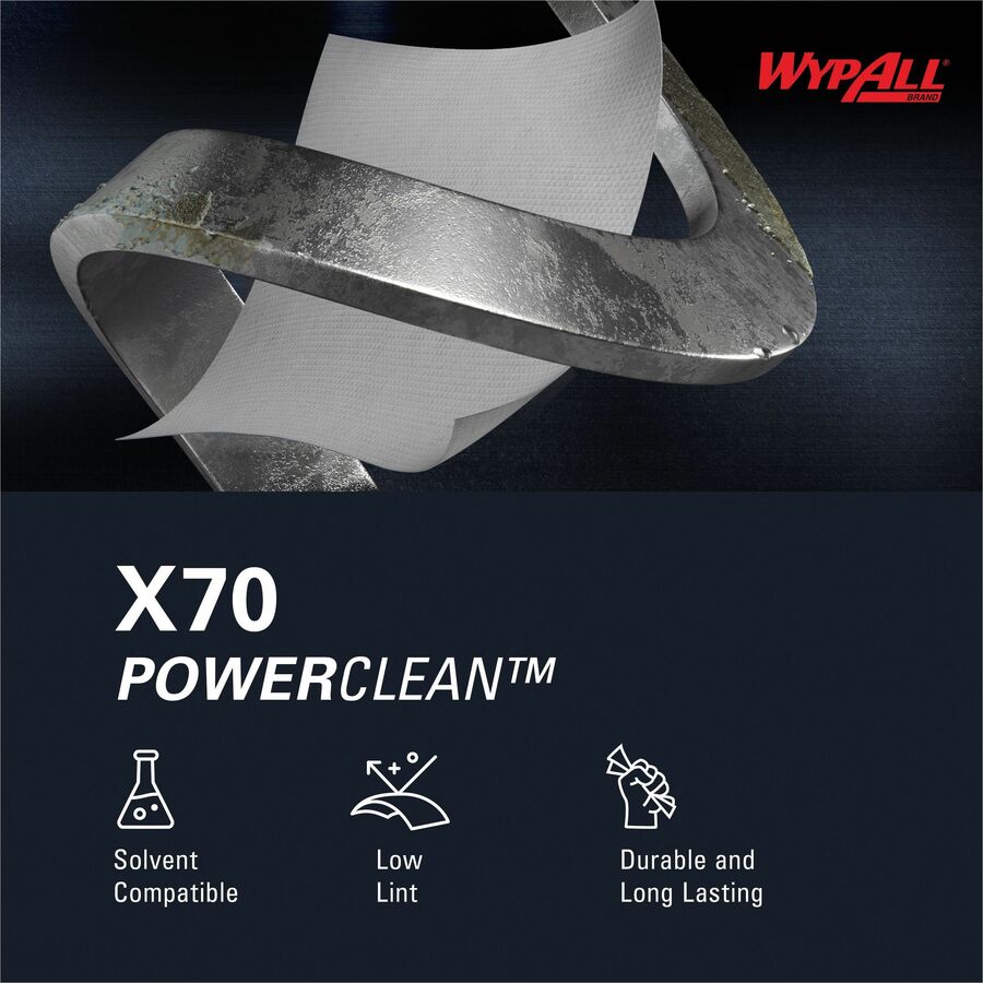 Wypall PowerClean X70 Medium Duty Cloths - Pop-Up Box - Rear