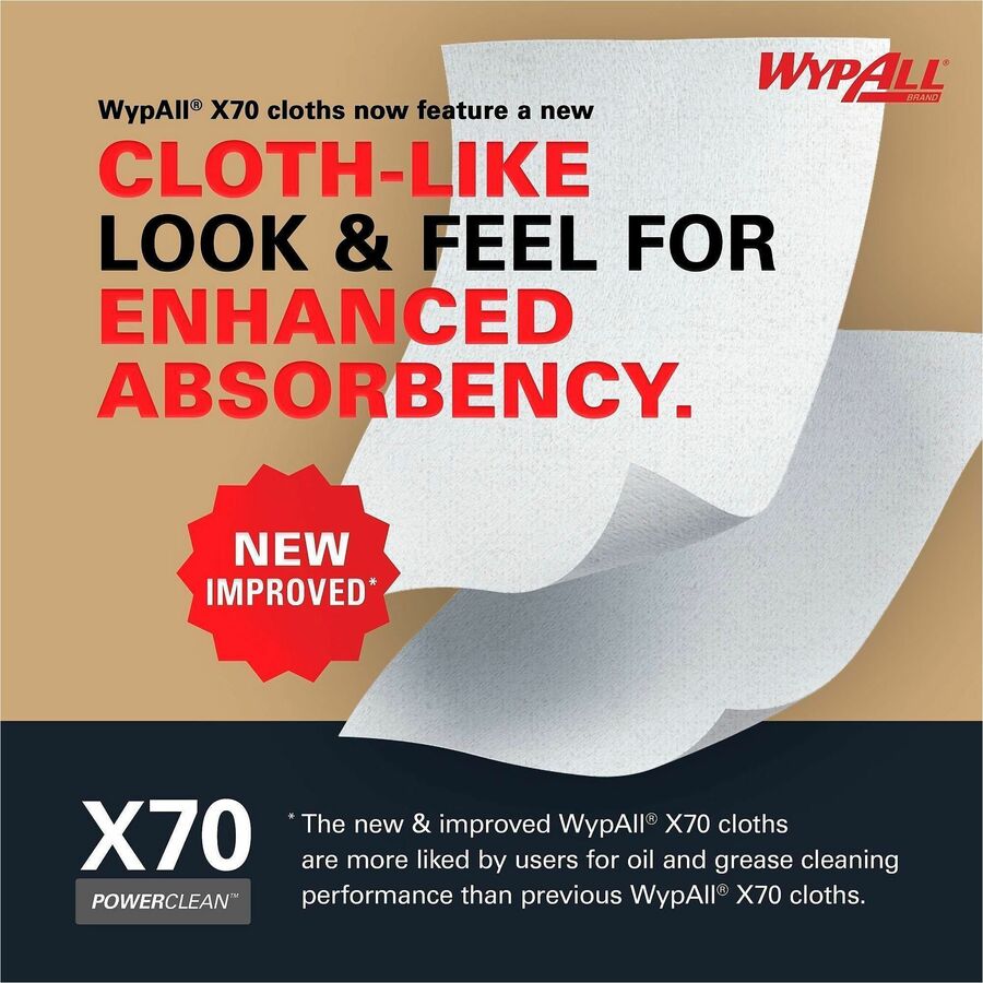 Wypall PowerClean X70 Medium Duty Cloths - Pop-Up Box - Alternate-Image3