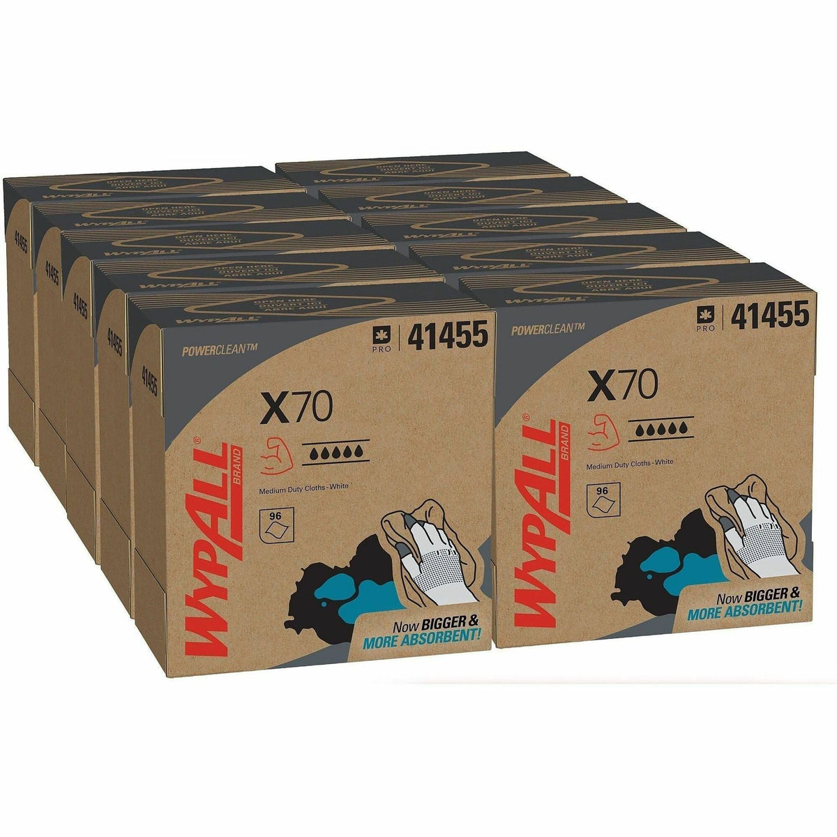 Wypall PowerClean X70 Medium Duty Cloths - Pop-Up Box - 2000