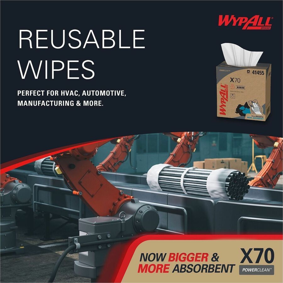 Wypall PowerClean X70 Medium Duty Cloths - Pop-Up Box - Alternate-Image5