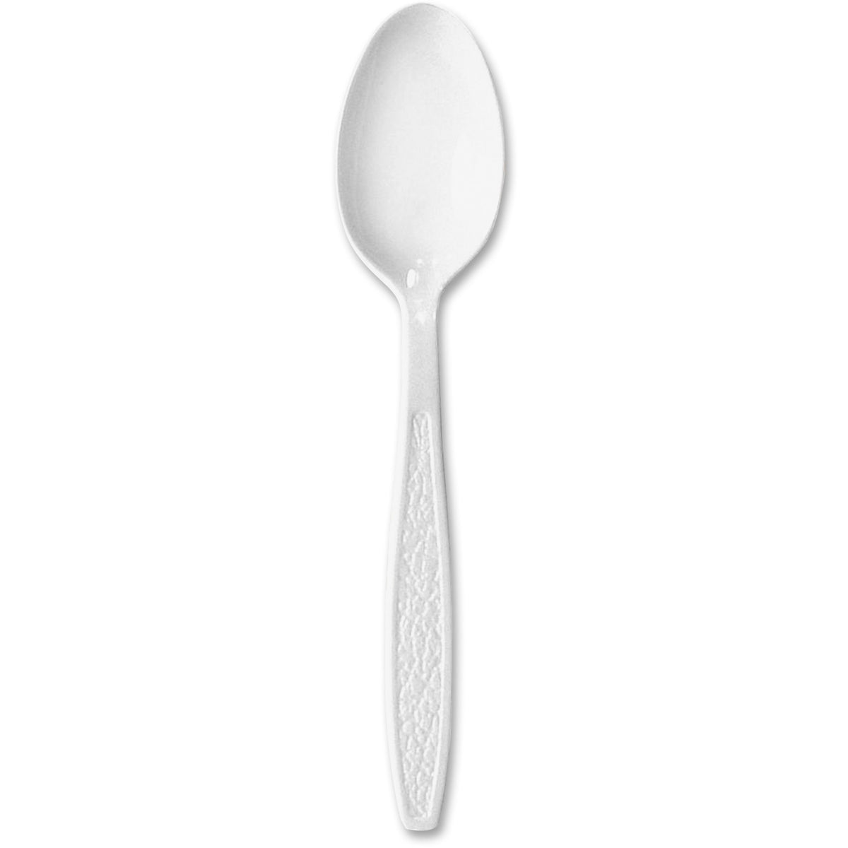 Solo Cup Guildware Plastic Teaspoons - Teaspoon - 1 x Teaspoon - Breakroom - Disposable - Textured - White - 100/Box - 10 / Carton