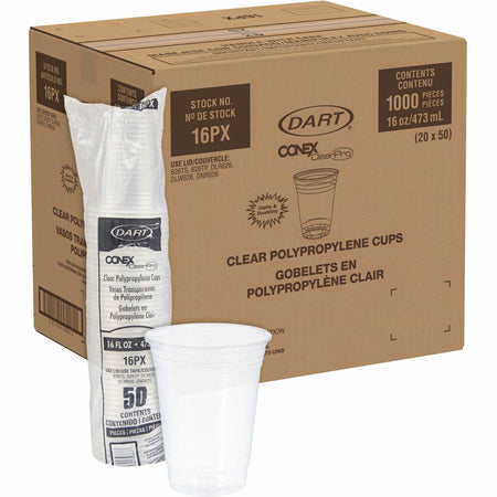 Solo Conex 16 oz ClearPro Cold Cups - 16 fl oz - Clear - Polypropylene - Beverage - 50/Pack - 20 / Carton