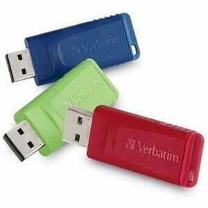 Microban 16GB Store 'n' Go USB Flash Drive - 3pk - Red, Green, Blue - 16 GB - USB 2.0 Type A - Blue, Green, Red - Lifetime Warranty - 3 / Pack