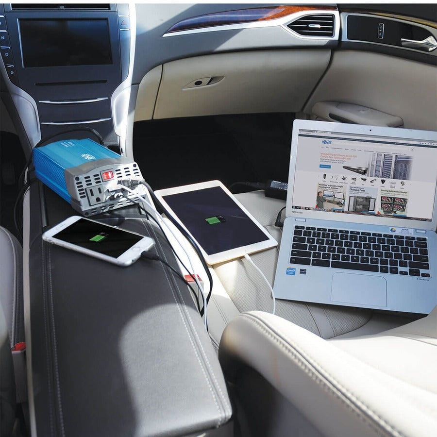 Tripp Lite series PowerVerter PV375USB Power Inverter - Input Voltage: 12 V DC - Output Voltage: 120 V AC - Continuous Power: 375 W