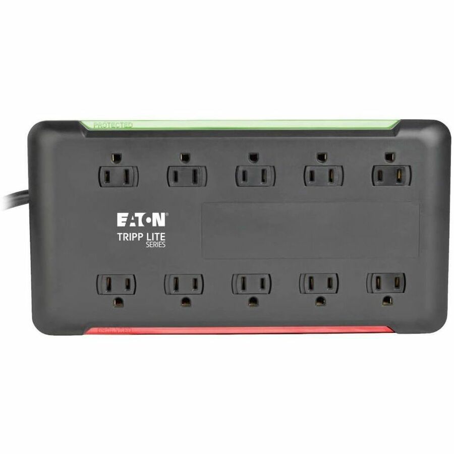 Tripp Lite series Protect It! 10-Outlet Surge Protector, 6 ft. Cord, 2880 Joules, Black Housing - 10 x NEMA 5-15R - 1800 VA - 2880 J - 120 V AC Input - 6 ft