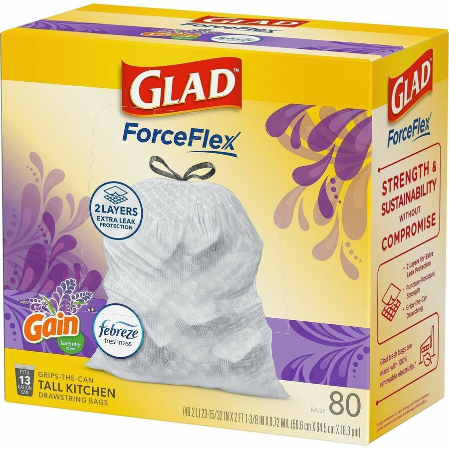 Glad ForceFlex Tall Kitchen Drawstring Trash Bags - Alternate-Image12