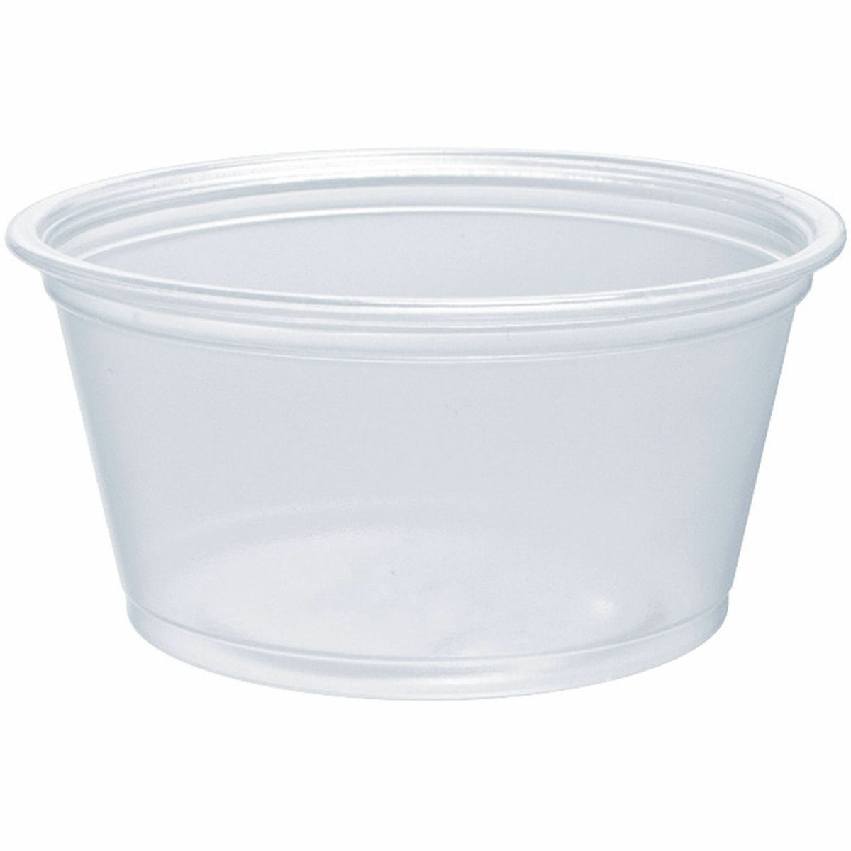 Dart 2 oz PP Plastic Portion Container - Contact Clear - Food, Sauce, Salad - Microwave Safe - Clear - Plastic, Polypropylene Body - 125/Pack - 20 / Carton