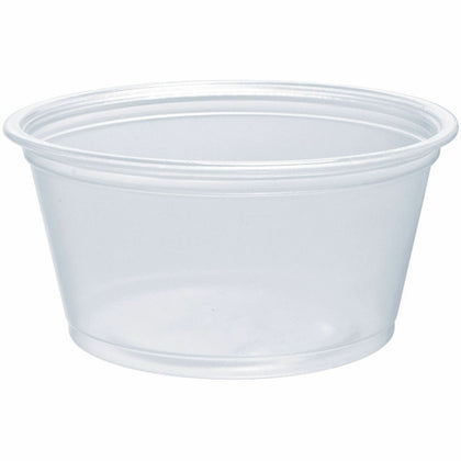 Dart 2 oz Portion Container - Contact Clear - Microwave Safe - 125/Pack - Food Storage
