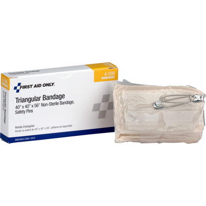 First Aid Only Triangular Bandage - 4’’ x 2.25’’ - Off White - Bandages & Wraps