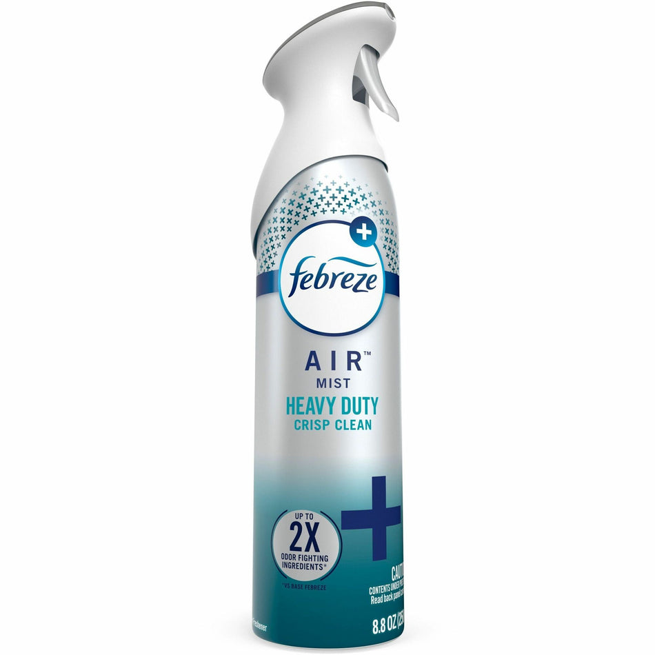 Febreze Air Freshener Spray - Spray - 8.8 fl oz (0.3 quart) - Crisp Clean - Odor Neutralizer, VOC-free, Heavy Duty - 1 Each