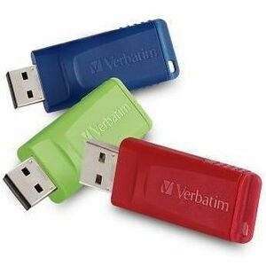 Microban 32GB Store 'n' Go USB Flash Drive - 3pk - Red, Green, Blue - 32 GB - USB 2.0 Type A - Blue, Green, Red - Lifetime Warranty - 3 / Pack