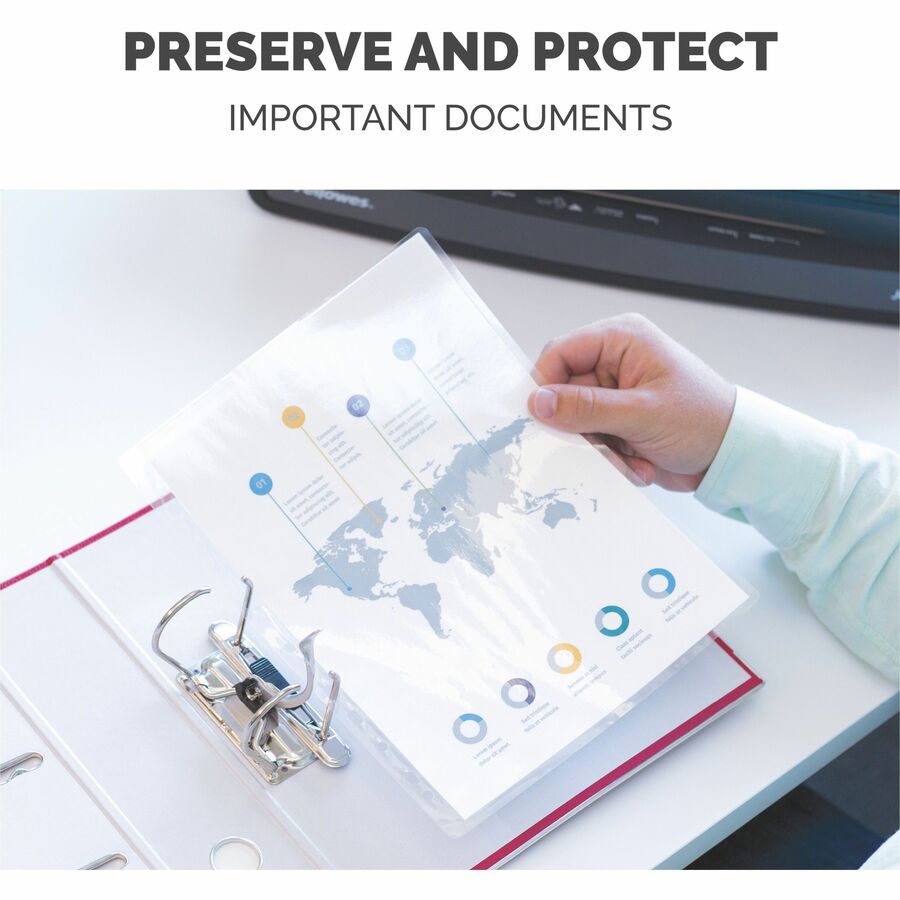 Fellowes Letter-Size Thermal Laminating Pouches - Sheet Size Supported: Letter 8.50" Width x 11" Length - Laminating Pouch/Sheet Size: 9" Width x 3 mil Thickness - Durable - Clear - 200 / Pack