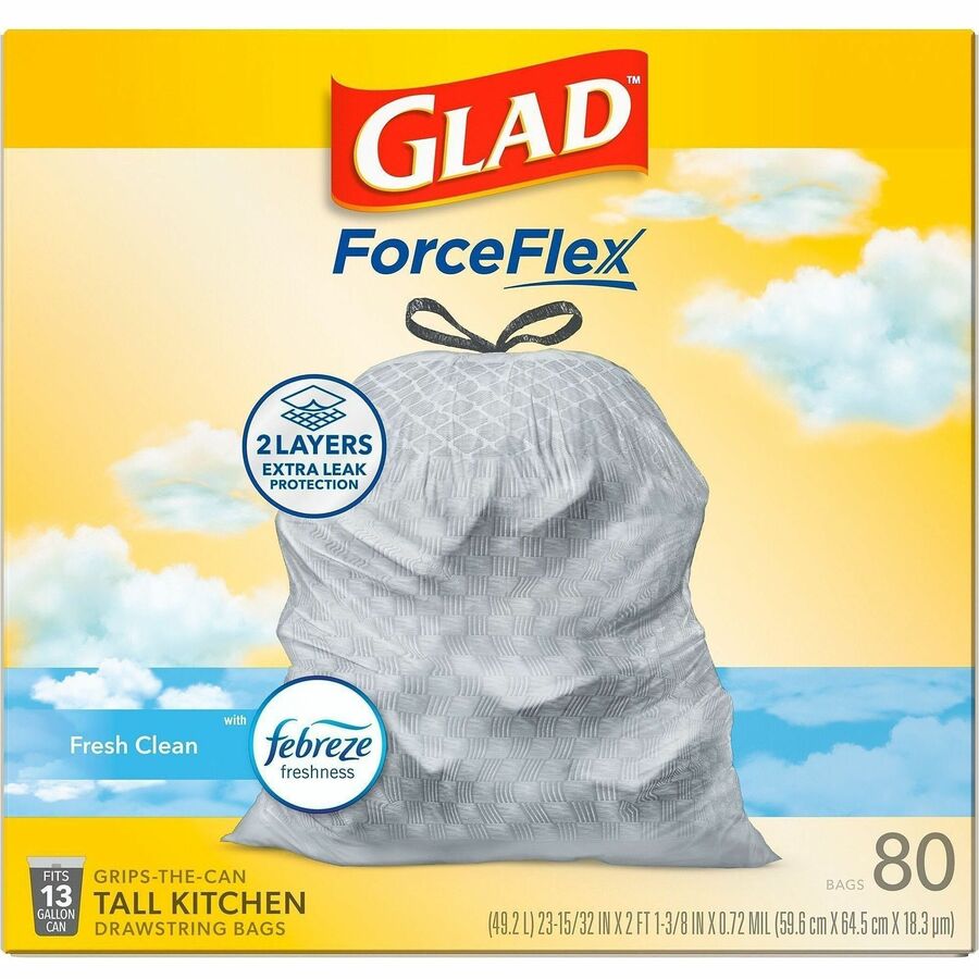 Glad ForceFlex Tall Kitchen Drawstring Trash Bags - Alternate-Image2