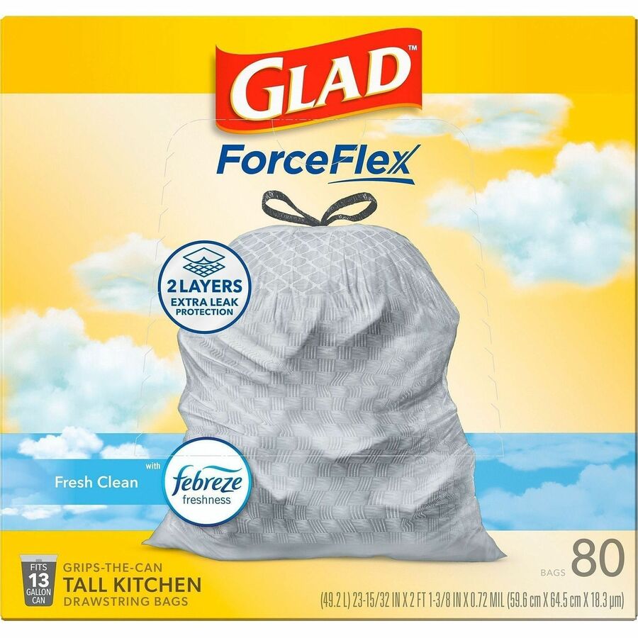 Glad ForceFlex Tall Kitchen Drawstring Trash Bags - Alternate-Image1