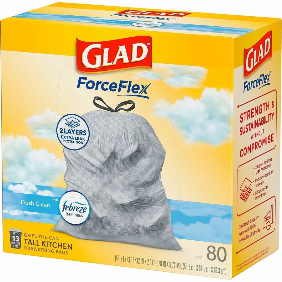 Glad ForceFlex Tall Kitchen Drawstring Trash Bags - Alternate-Image12