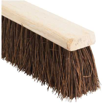 Genuine Joe 24’’ Push Broomhead - Brown - Lacquered Wood - Length - 1 Each - Brooms & Sweepers