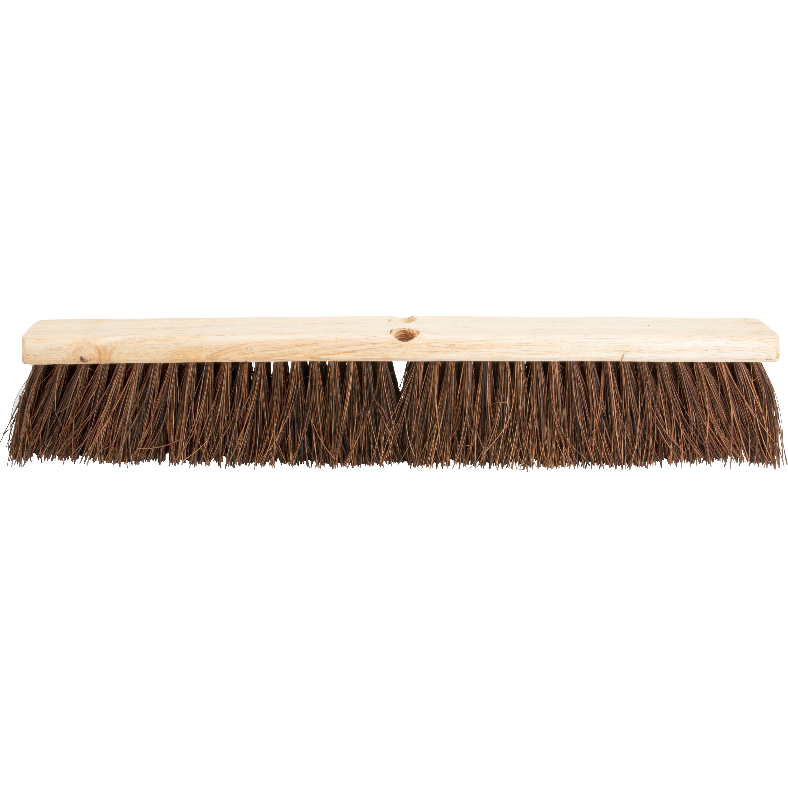 Genuine Joe 24" Push Broomhead - Brown - Lacquered Wood - 24" Length - 1 Each
