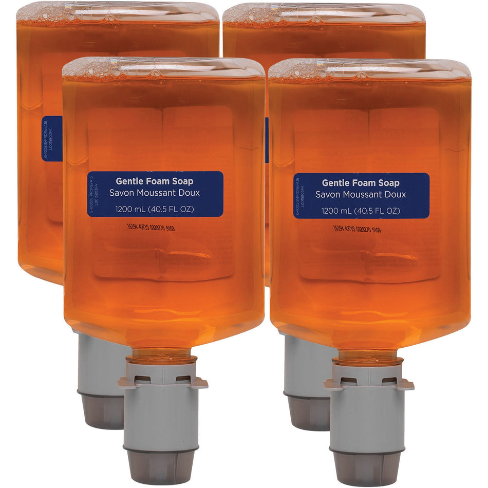 Pacific Blue Ultra Gentle Foam Hand Soap Manual Dispenser Refills - Pacific Citrus Scent - 1.27 quart - Squeeze Bottle Dispenser - Dirt Remover, Bacteria Remover - Skin - Orange - Rich Lather, Bio-based, VOC-free, pH Balanced - 4 / Carton