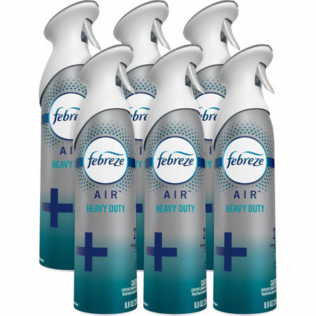 Febreze Air Freshener Spray - Spray - 8.8 fl oz (0.3 quart) - Crisp Clean - Odor Neutralizer, VOC-free, Heavy Duty - 6 / Carton
