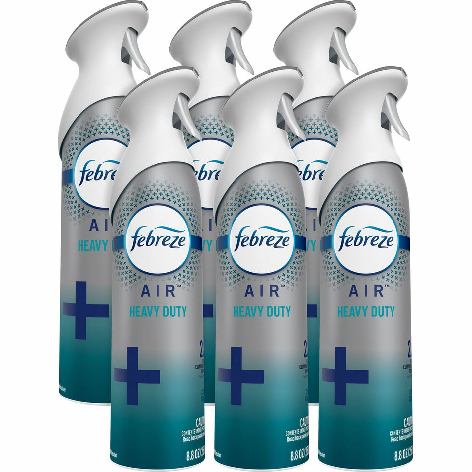 Febreze Air Freshener Spray - Spray - 8.8 fl oz (0.3 quart) - Crisp Clean - Odor Neutralizer, VOC-free, Heavy Duty - 6 / Carton