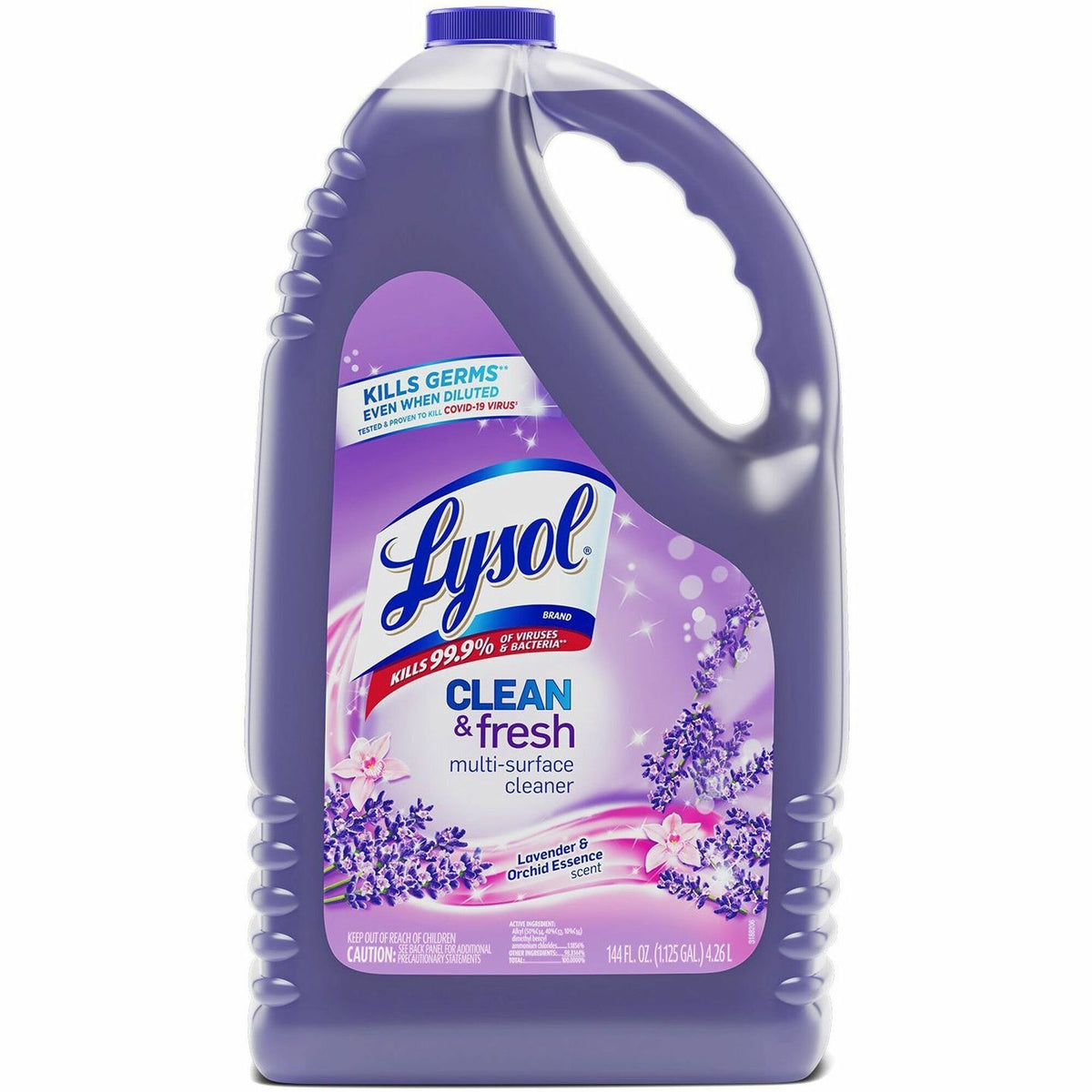 Lysol Clean/Fresh Lavender Cleaner - For Multi Surface - 144 fl oz (4.5 quart) - Clean & Fresh Lavender Orchid Scent - Recommended For: Stain Remover - Long Lasting, Disinfectant - Purple - 1 Each