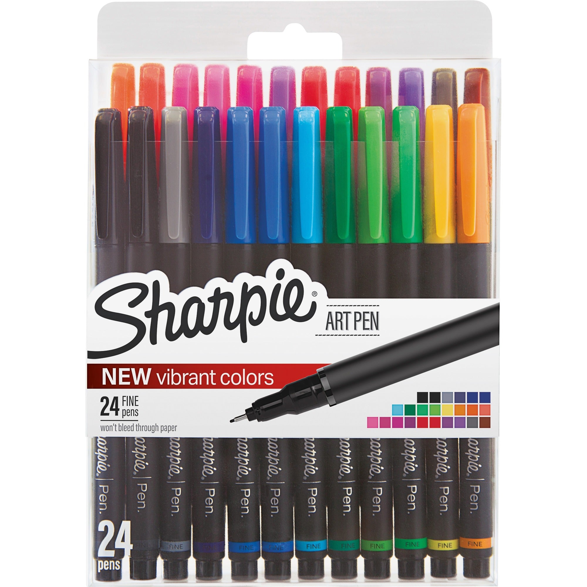 Sharpie Fine Point Art Pens - Fine Pen Point - Assorted Ink - 24 / Pack