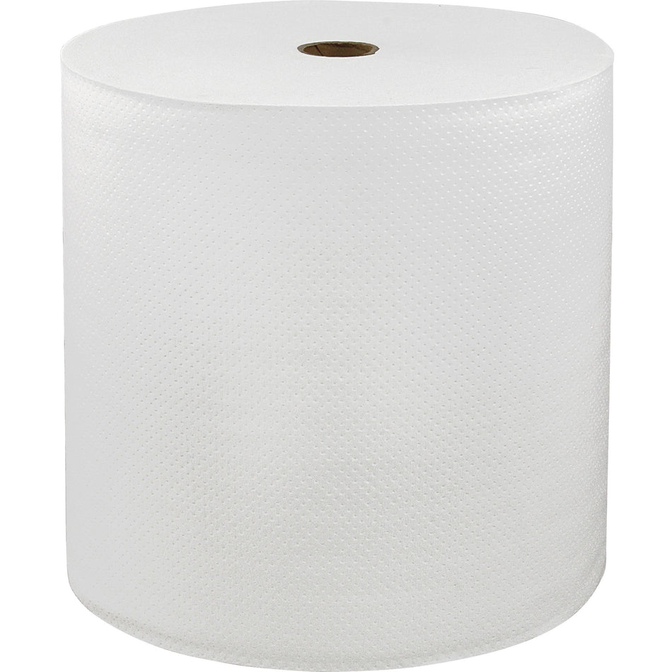 LoCor Hard Wound Roll Towels - 1 Ply - 7" Width x 800 ft Length - White - Virgin Fiber - 6 Rolls Per Carton - 6 / Carton