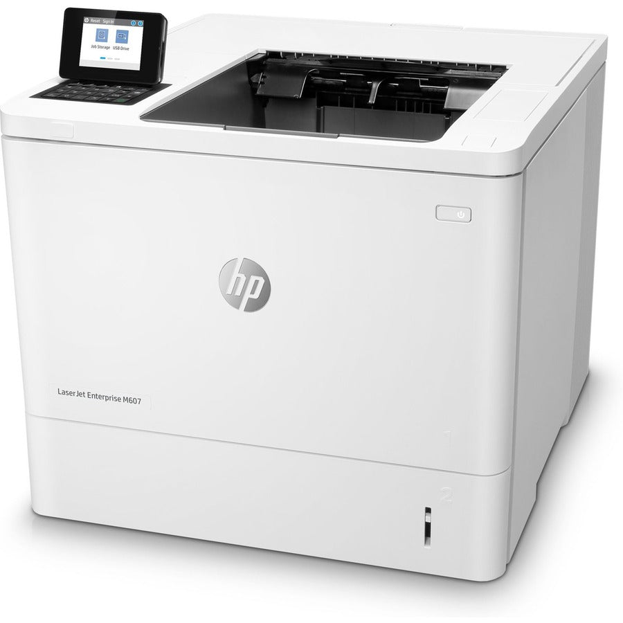 HP LaserJet M607 M607n Desktop Laser Printer - Monochrome - Left