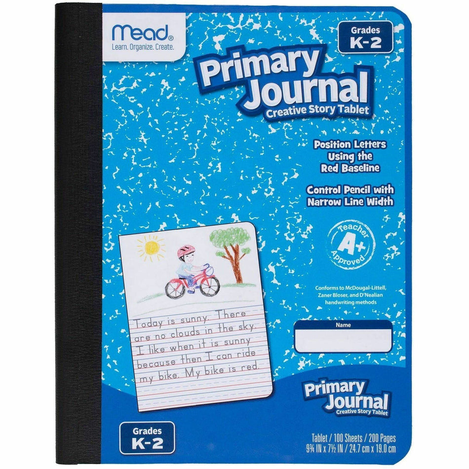 Mead K-2 Classroom Primary Journal - 100 Sheets - 7 1/2" x 9 4/5" Sheet Size - Assorted Cover - 12 / Carton