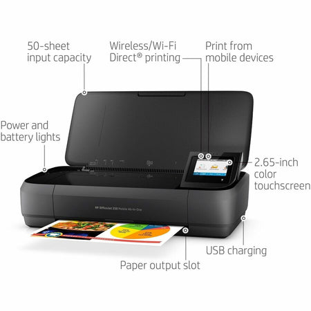 HP Officejet 250 Wireless Inkjet Multifunction Printer - Color - Alternate-Image4