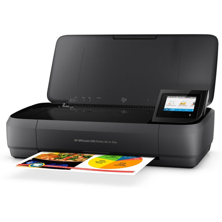 HP Officejet 250 Wireless Inkjet Multifunction Printer - Color - Left