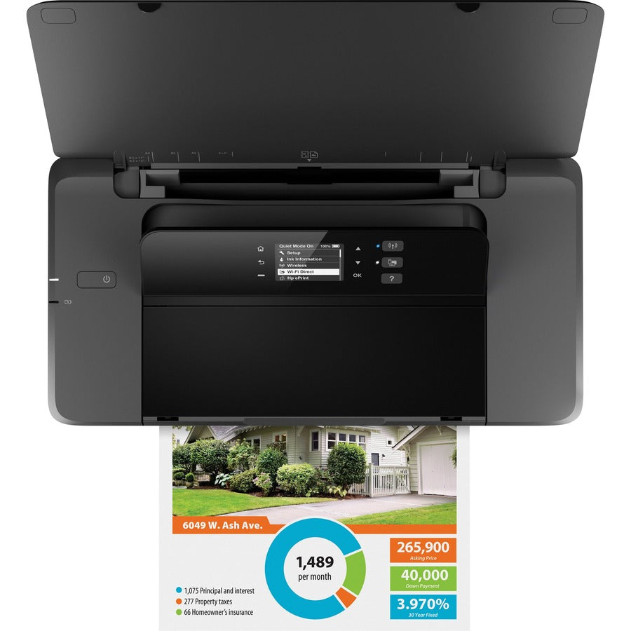 HP Officejet 200 Portable Inkjet Printer - Color - Top