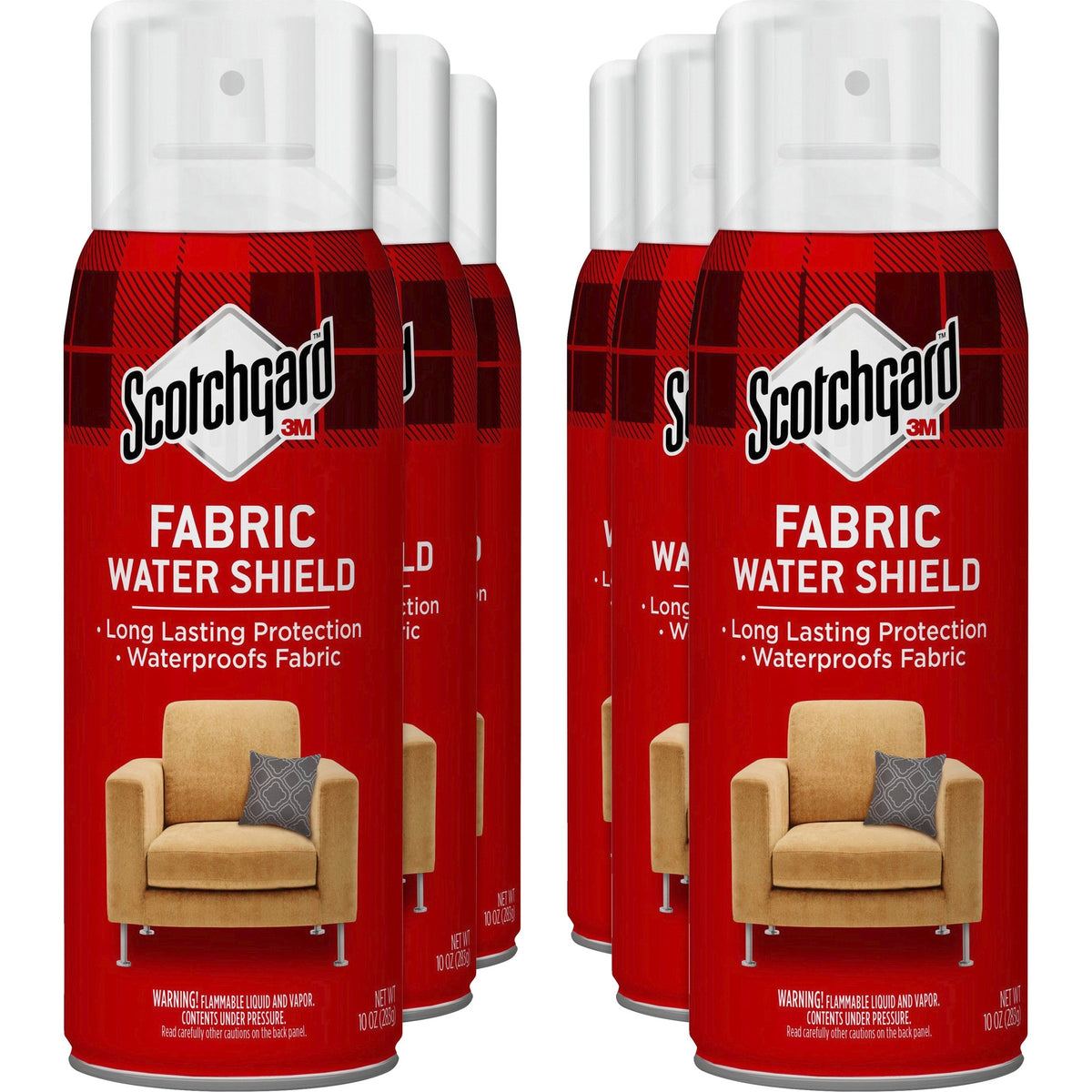 Scotchgard Fabric Water Shield - For Fabric - 10 fl oz (0.3 quart) - Recommended For: Stain Remover - Odorless, Soil Resistant - Aqua - 6 / Carton