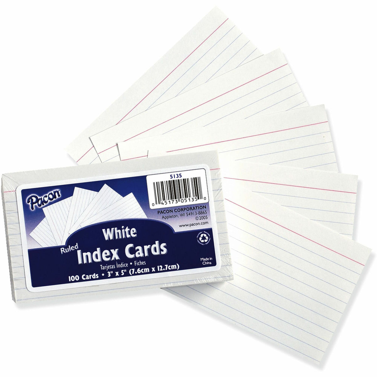 Pacon Ruled Index Cards - 2000