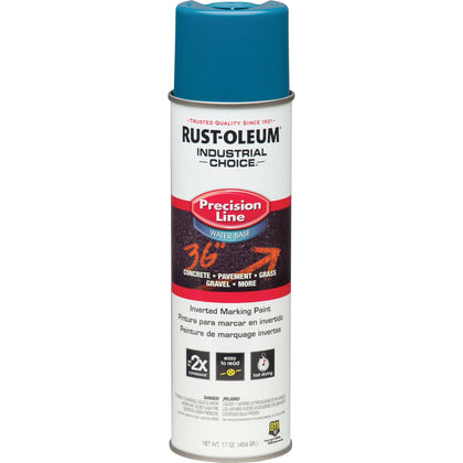 Rust-Oleum Industrial Choice Precision Line Marking Paint - 1 Color(s) - Caution Blue - 17 fl oz - 1 Each