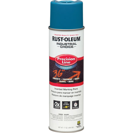 Rust-Oleum Industrial Choice Precision Line Marking Paint - 1 Color(s) - Caution Blue - 17 fl oz - 1 Each