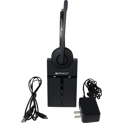 Spracht ZUM Maestro USB Headset: Wireless Mono DECT 6.0 350 ft Range Noise Canceling - Headphones