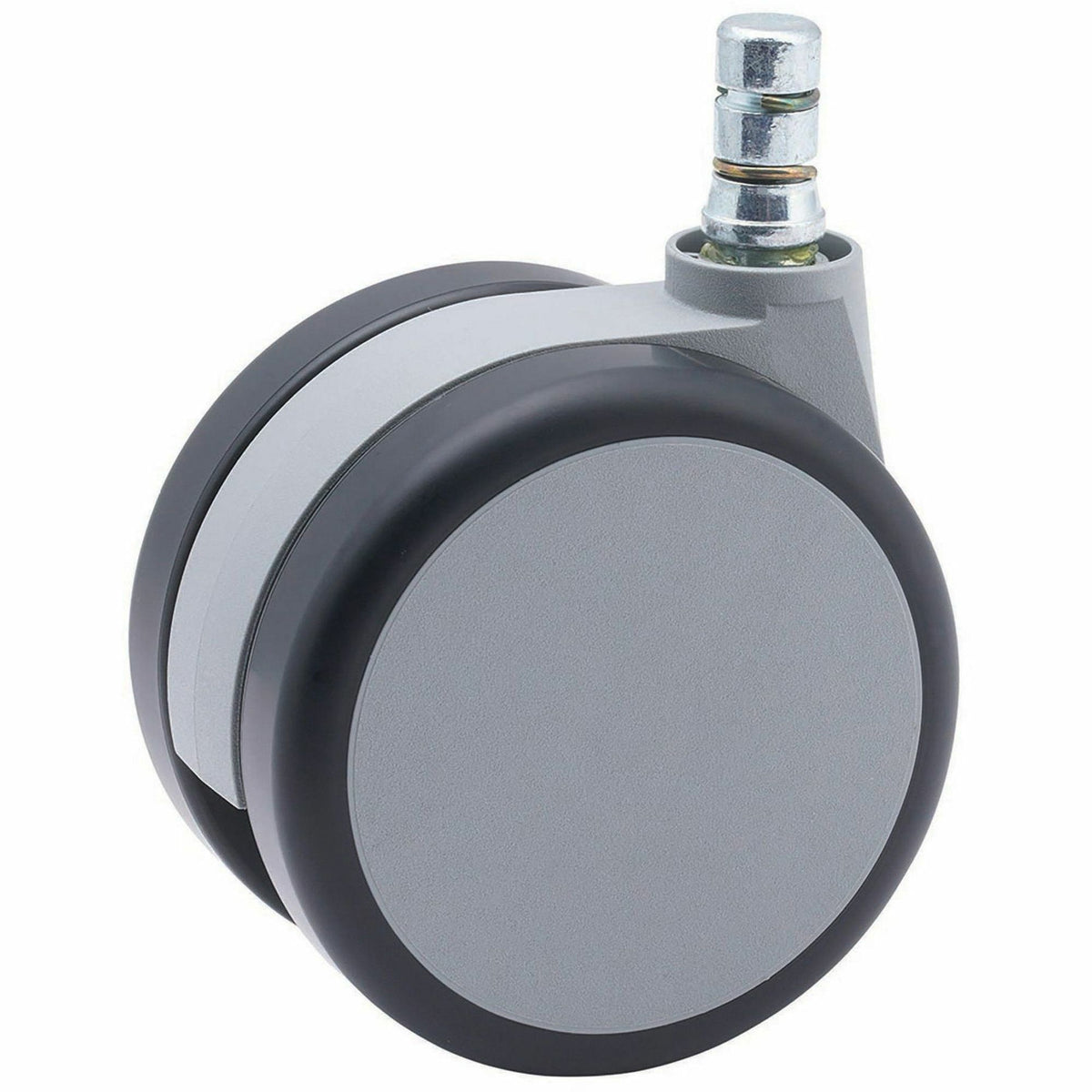 Master Caster Gemini Heavy-Duty Chair Mat Casters - 3" Diameter - 220 lb Load Capacity - Urethane - Black, Gray - 5 / Set