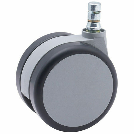 Master Caster Gemini Heavy-Duty Chair Mat Casters - 3" Diameter - 220 lb Load Capacity - Urethane - Black, Gray - 5 / Set