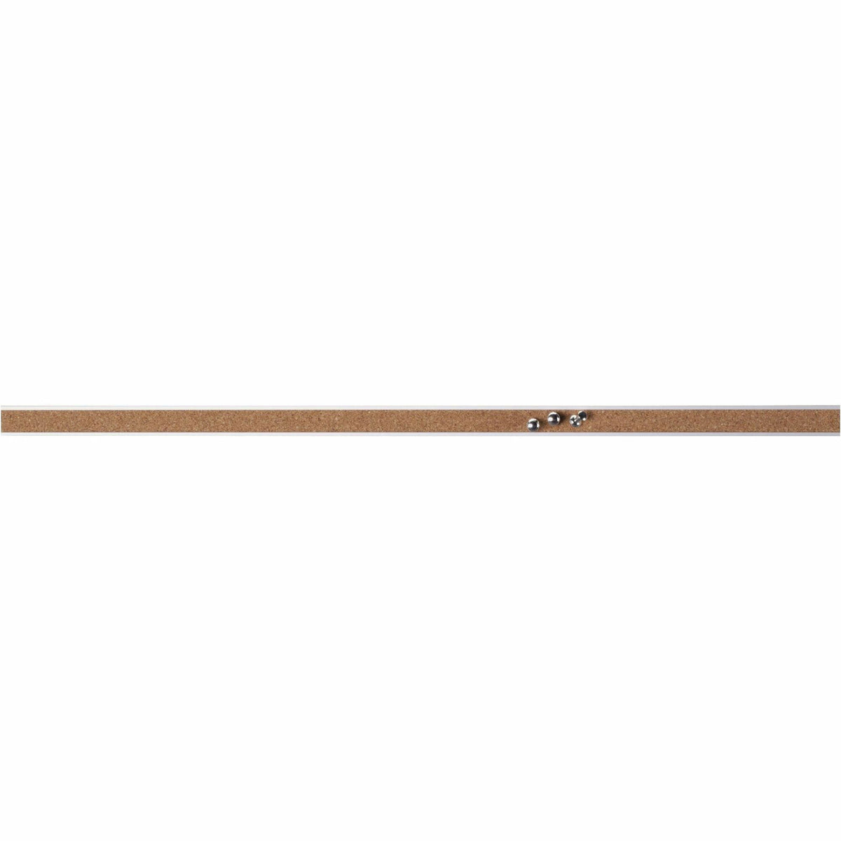 Lorell Cork Strip Bulletin Bars - 24" Board Width - Cork Surface - Self-healing, Fade Resistant, Self-sealing - Anodized Aluminum Frame - 24 / Bundle